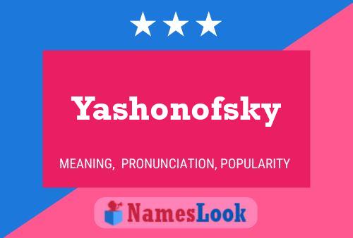 Yashonofsky பெயர் போஸ்டர்