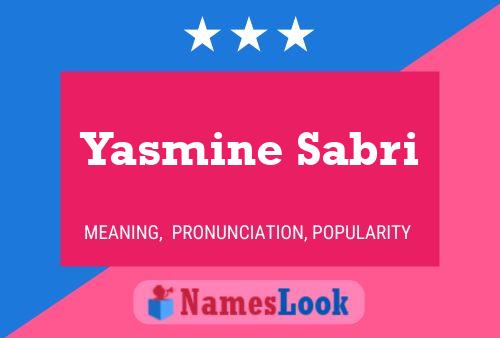 Yasmine Sabri பெயர் போஸ்டர்