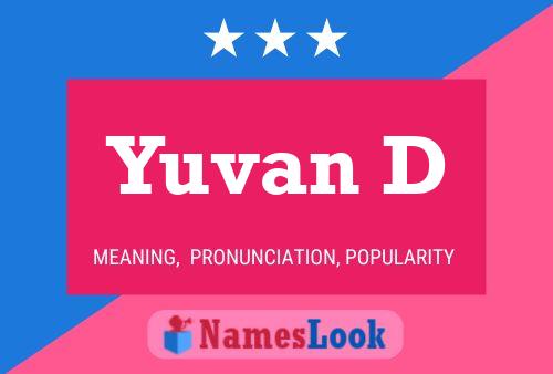 Yuvan D பெயர் போஸ்டர்