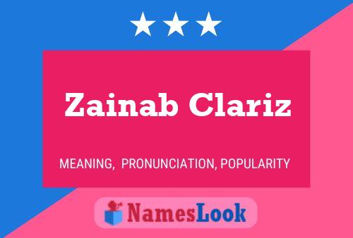 Zainab Clariz பெயர் போஸ்டர்