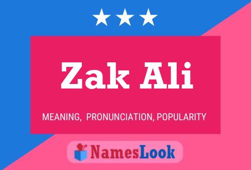 Zak Ali பெயர் போஸ்டர்