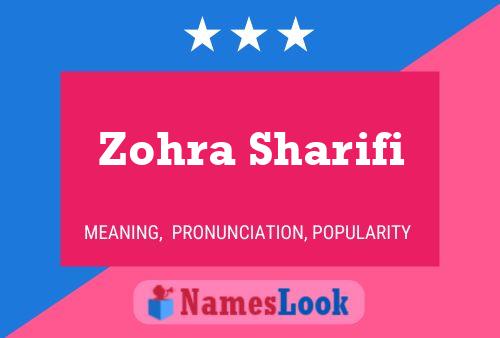 Zohra Sharifi பெயர் போஸ்டர்