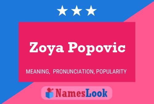 Zoya Popovic பெயர் போஸ்டர்